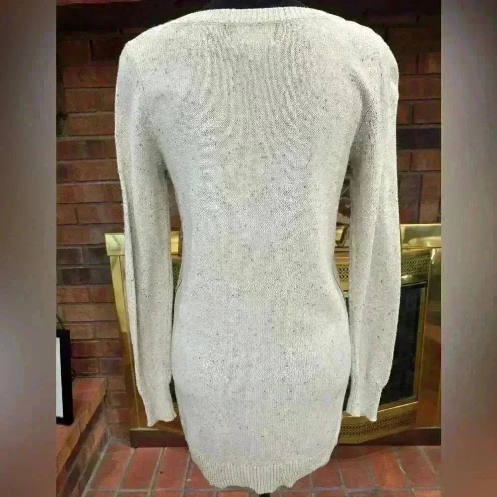ANTHROPOLOGIE RUBY MOON SIDE ZIP UP WOOL/ COTTON BLEND SWEATER SZ SMALL - Picture 3 of 9